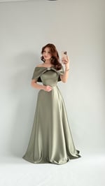 Lovely Fiyonk Abiye Haki Yeşili