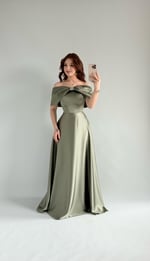 Lovely Fiyonk Abiye Haki Yeşili