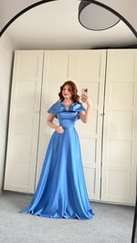 Lovely Fiyonk Abiye İndigo