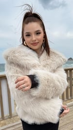 Luxury Ekru Kürk