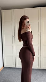 Madonna Yaka Çıtçıtlı Bodysuit Kahverengi 