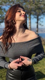 Madonna Yaka Simli Kazak Gri
