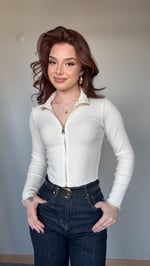 Mady Fitilli Hırka Beyaz