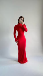 Maji Balıkçı Maxi Elbise Kırmızı