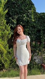 Maria Mini Elbise Beyaz