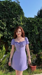 Maria Mini Elbise Lila