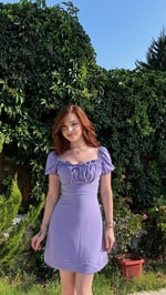 Maria Mini Elbise Lila