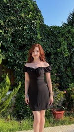Maria Mini Elbise Siyah