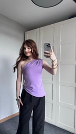 Marka Gümüş Toka Bluz Lila