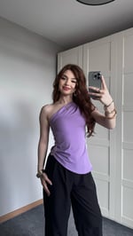 Marka Gümüş Toka Bluz Lila