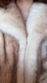 Marka Model Krem Kahverengi Geçişli Yüksek Kalite Premium Kürk 