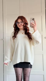 Massi Yumuşak Sakallı Kazak Beyaz