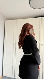 Mercy Buklet Taşlı Mini Takım Siyah