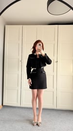 Mercy Buklet Taşlı Mini Takım Siyah