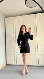 Mercy Buklet Taşlı Mini Takım Siyah