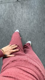 Merserize Kayık Yaka Takım Bordo