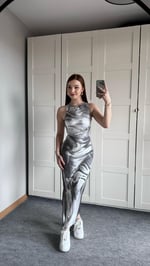 Mia Gri Elbise