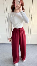 Mika Plazzo Pantolon Bordo