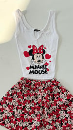 Minnie Mouse Şort Takım Kırmızı