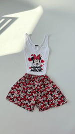 Minnie Mouse Şort Takım Kırmızı