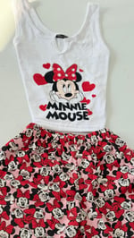 Minnie Mouse Şort Takım Kırmızı
