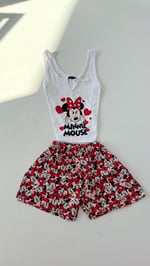 Minnie Mouse Şort Takım Kırmızı