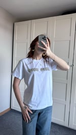 Miu Miu İnci Taşlı Beyaz Tişört