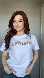 Miu Miu Taş Peluş Beyaz Tişört