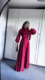 Morgana Degaje Abiye Bordo 