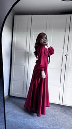 Morgana Degaje Abiye Bordo 