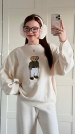 Mr. Bears Ayıcıklı Ekru Triko Takım 