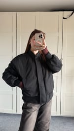 Oversize Bomber Ceket Siyah