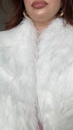 Oversize Lüx Beyaz Kürk