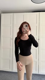 Oys. Model Oval Yaka Bluz Siyah
