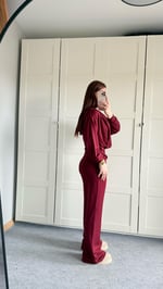 Oys. Kruvaze Modal Eşofman Takımı Bordo