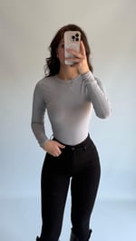 Pamuklu HM Uzun Kollu Body Füme
