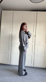 Panda Gri Triko Takım 