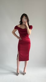 Pandora Midi Abiye Bordo