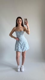 Pery Mini Dantel Elbise Bebe Mavisi