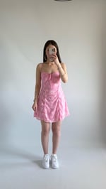 Pery Mini Dantel Elbise Pembe