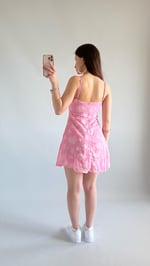 Pery Mini Dantel Elbise Pembe