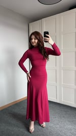 Pinterest Bordo Elbise
