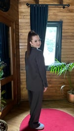 Premium Antrasit Titanyum Vatkalı Ceket Takım