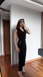 Premium Ceket Çıtçıt Takım Siyah