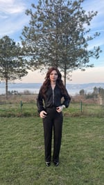 Pul Payetli Hırka Fermuarlı Siyah