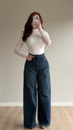 Quality Geniş Baggy Yeşil Tint Pantolon 