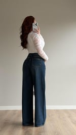 Quality Geniş Baggy Yeşil Tint Pantolon 