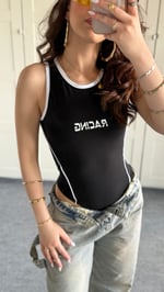 Racing Bodysuit Siyah