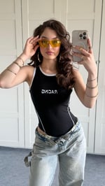 Racing Bodysuit Siyah