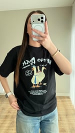 Retro Duck Tişört Siyah